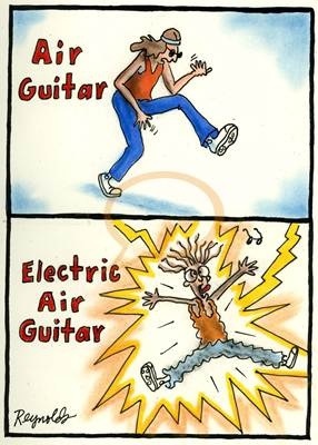 Elektrische of akoestische luchtgitaar