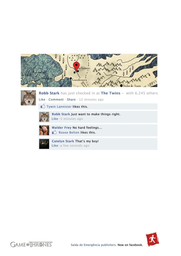 Saída de Emergência game of thrones 3