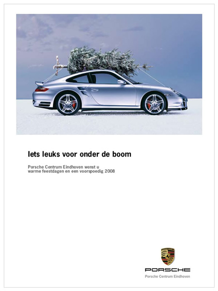 Auto onder kerstboom - Porsche