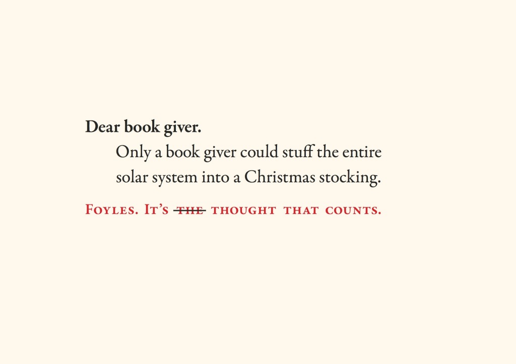 Foyles -Dear bookgiver 4