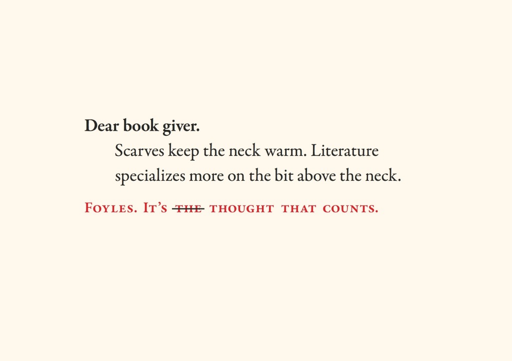 Foyles -Dear bookgiver 5