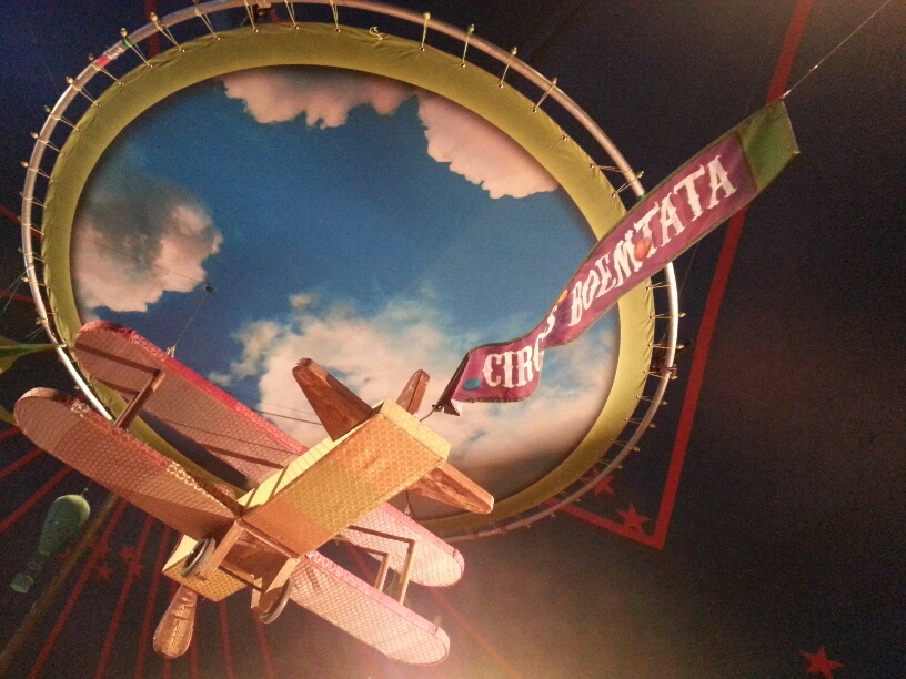 Het vliegtuig bij Circus Boemtata