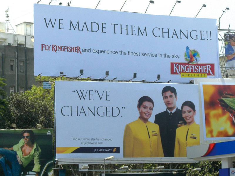 Jet Airways we have changed - Kingfisher we made them change