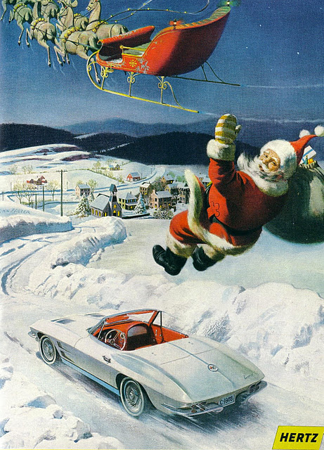 Kerstman ruilt slee in voor auto - Hertz