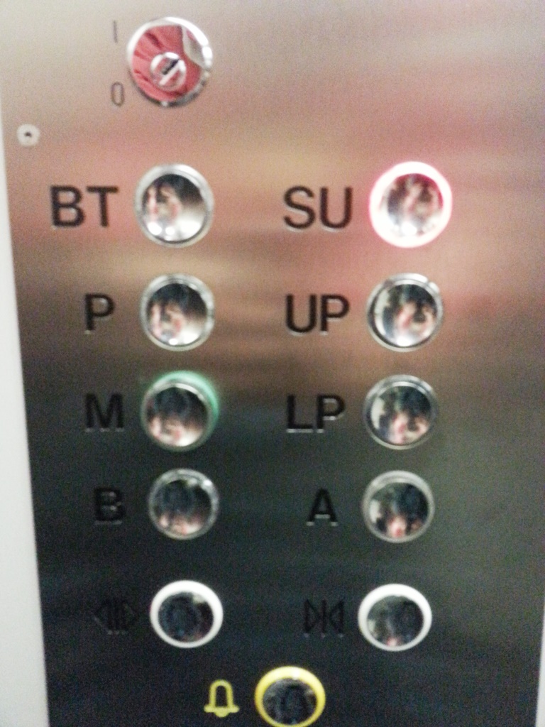 Letters in lift elevator SS Rotterdam